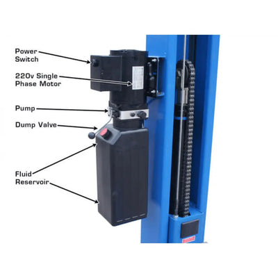 Atlas BP8000 8,000 lb Capacity Baseplate 2 Post Lift