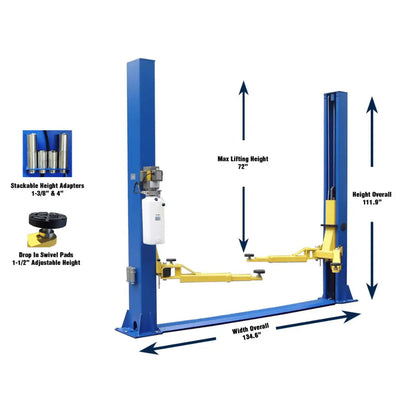 Valor VP9KFX 9,000 lb 2 Post Floor Plate - Symmetric