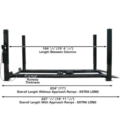 Atlas Garage Extra Tall/Extra Wide Portable Lift | Heavy Duty 4-Post Lift