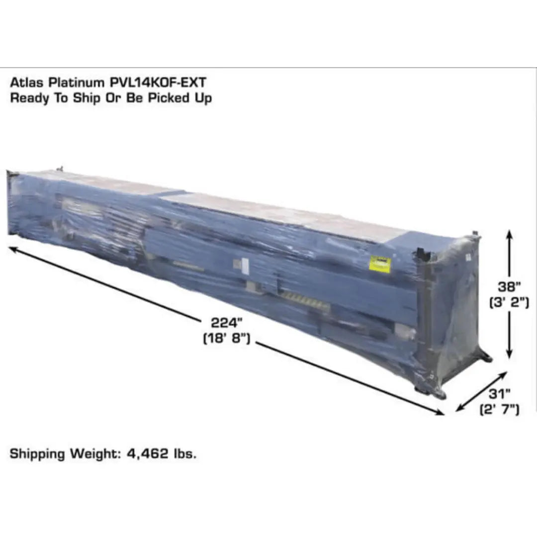 Atlas Open Front Alignment Lift + RJ7000 ALI Certified Rolling Jack Combo