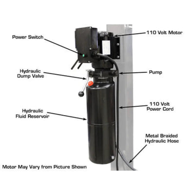 Atlas Garage PRO8000EXT-L 4 Post Lift + RJ35 Sliding Jack Combo