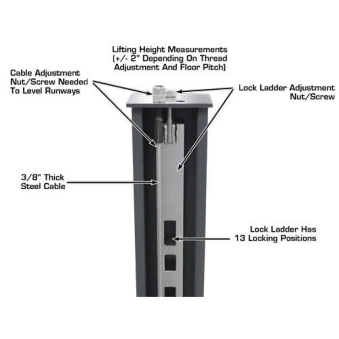 Atlas 408SL Super Deluxe Portable Hobbyist 8,000 lb. Capacity 4-Post Lift
