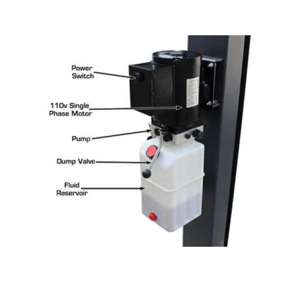 Atlas PREMIUM 408SL 4 Post Lift + RJ35 Sliding Jacks Combo