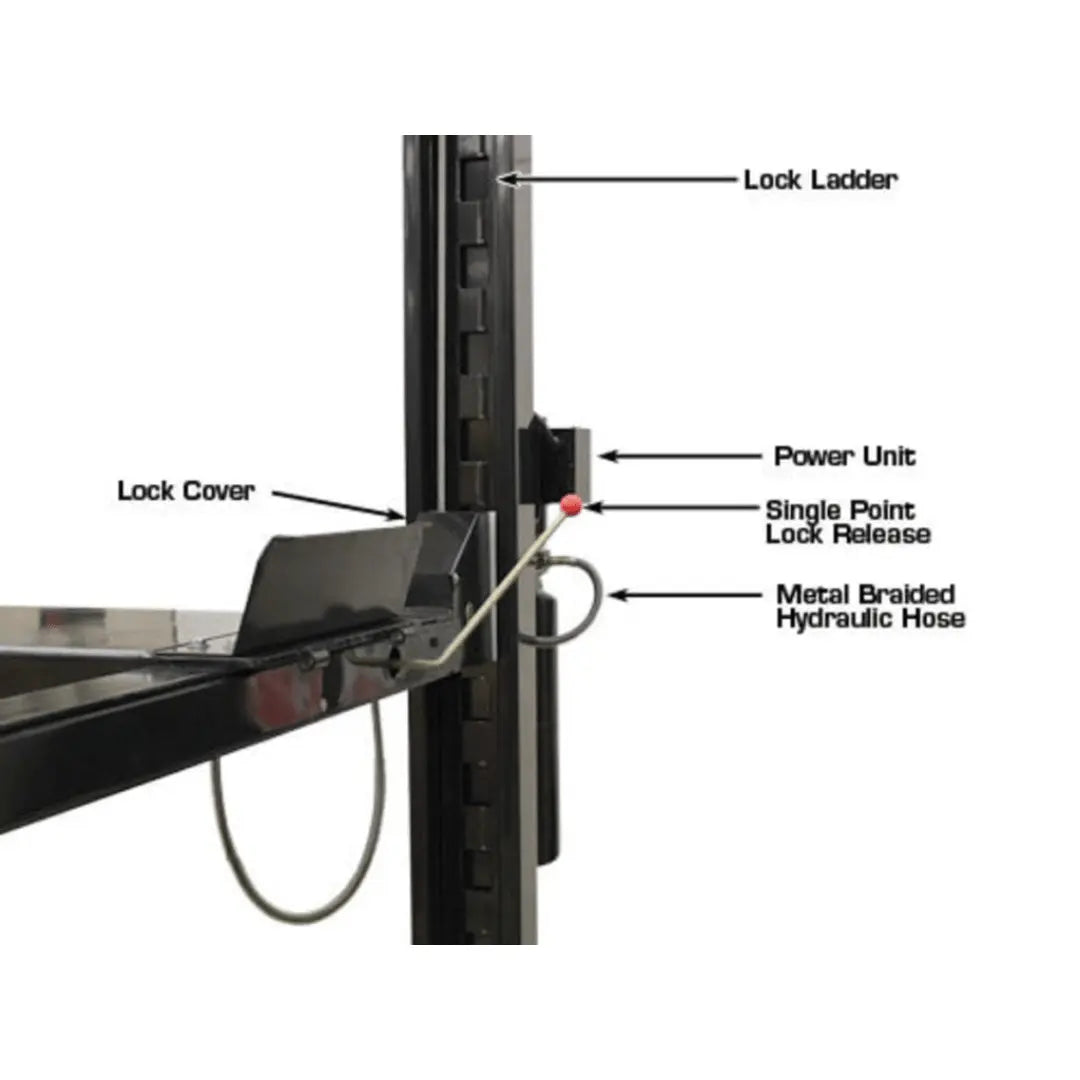 Atlas Garage Extra Tall/Extra Wide Portable Lift | Heavy Duty 4-Post Lift