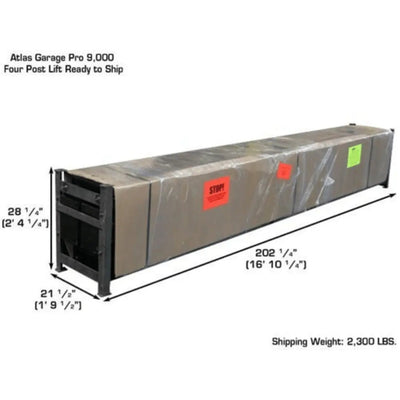 Atlas Garage Extra Tall/Extra Wide Portable Lift | Heavy Duty 4-Post Lift