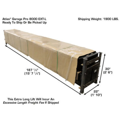 Atlas Garage PRO8000EXT-L 4 Post Lift + RJ35 Sliding Jack Combo