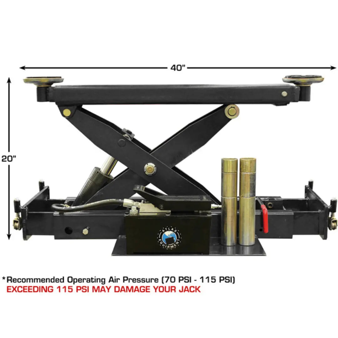 Atlas PX16A Scissor Alignment Lift and RJ8 Rolling Jack Combo