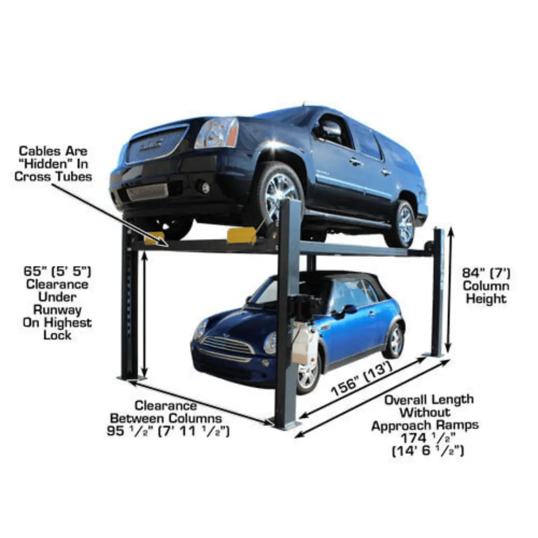 Atlas 408SL Super Deluxe Portable Hobbyist 8,000 lb. Capacity 4-Post Lift