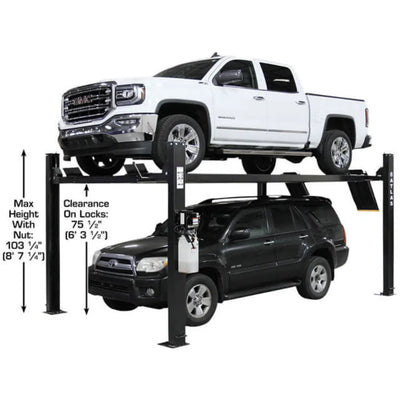 Atlas ALI Certified APEX9 4-Post Lift + RJ6 Rolling Bridge Jack Combo