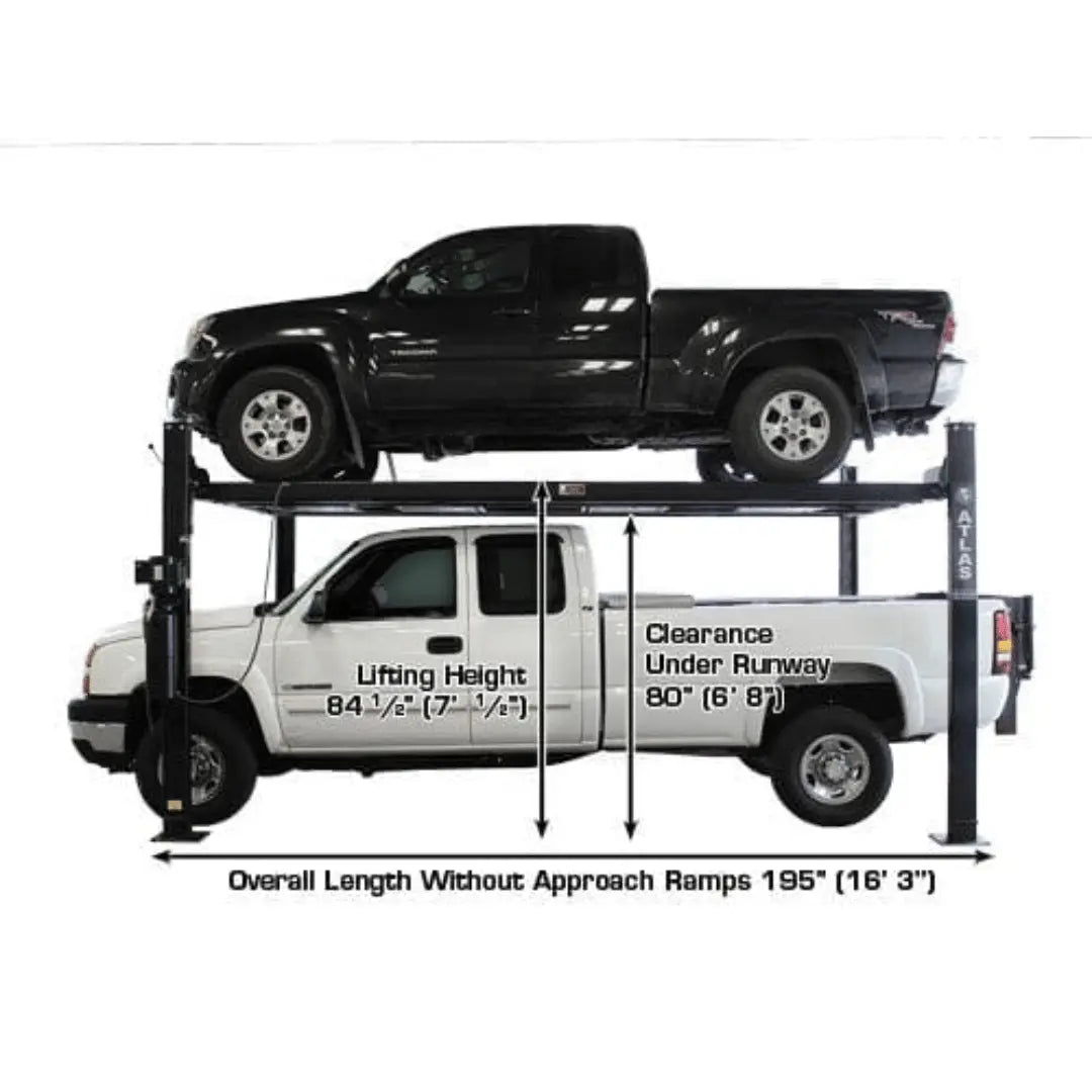 Atlas Garage PRO8000EXT-L 4 Post Lift + RJ35 Sliding Jack Combo