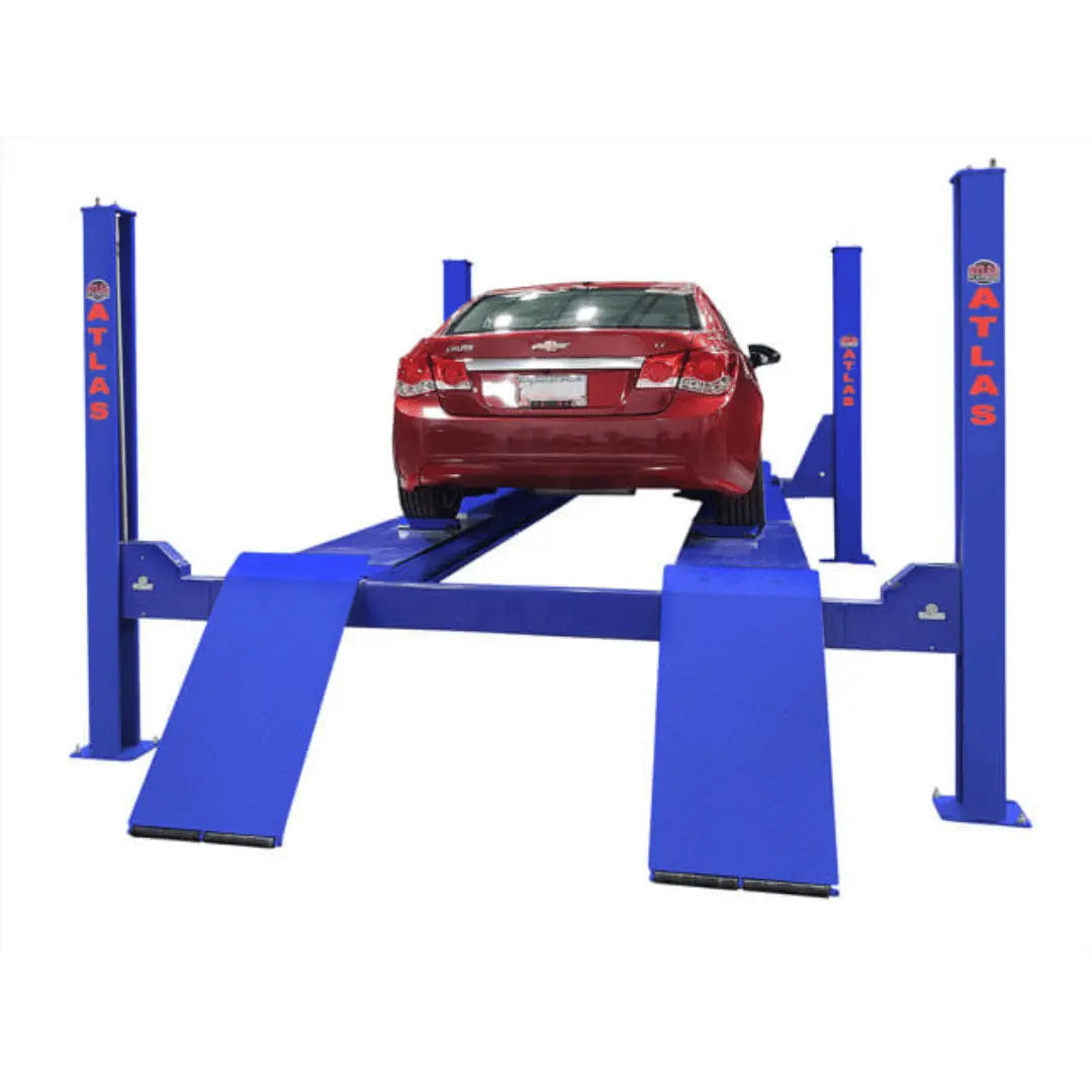 Atlas Open Front Alignment Lift + RJ7000 ALI Certified Rolling Jack Combo