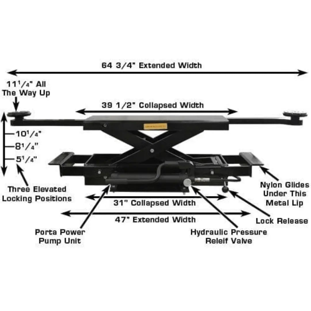 Atlas Garage PRO8000EXT-L 4 Post Lift + RJ35 Sliding Jack Combo