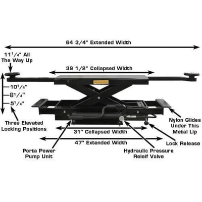 Atlas Garage PRO8000EXT-L 4 Post Lift + RJ35 Sliding Jack Combo