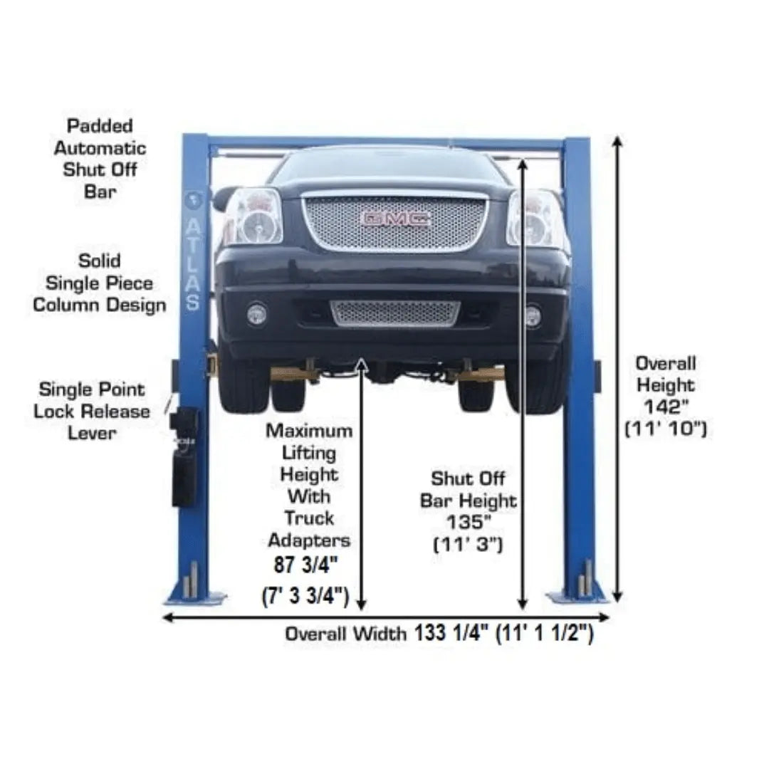Atlas 9OHSC Overhead 9,000 lb. Capacity 2-Post Lift