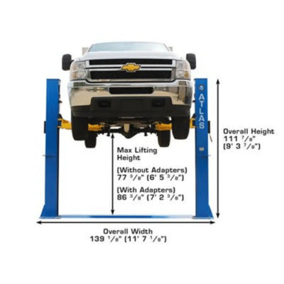 Atlas BP10000X Commercial Grade Baseplate 10,000 lb. Capacity 2-Post Lift