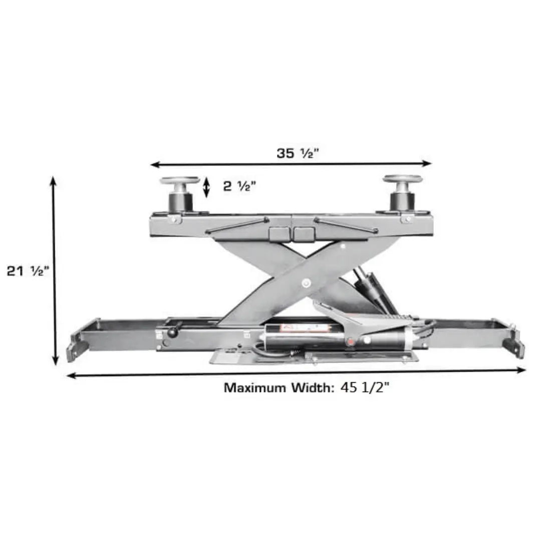 Atlas Open Front Alignment Lift + RJ7000 ALI Certified Rolling Jack Combo
