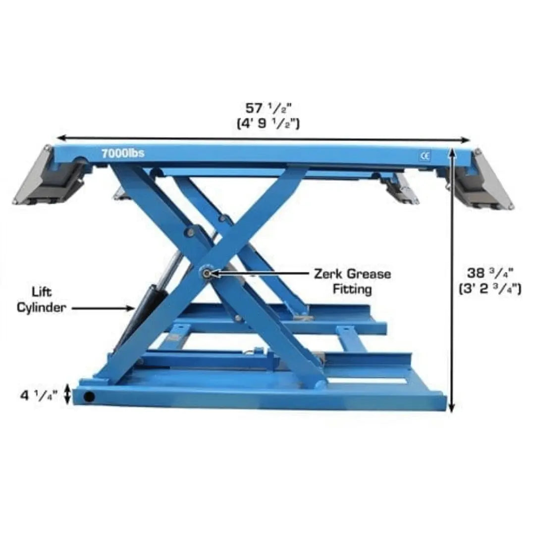 Atlas 7K-Kwik-Bay Portable Mid-Rise Scissor LIft 7,000 lb