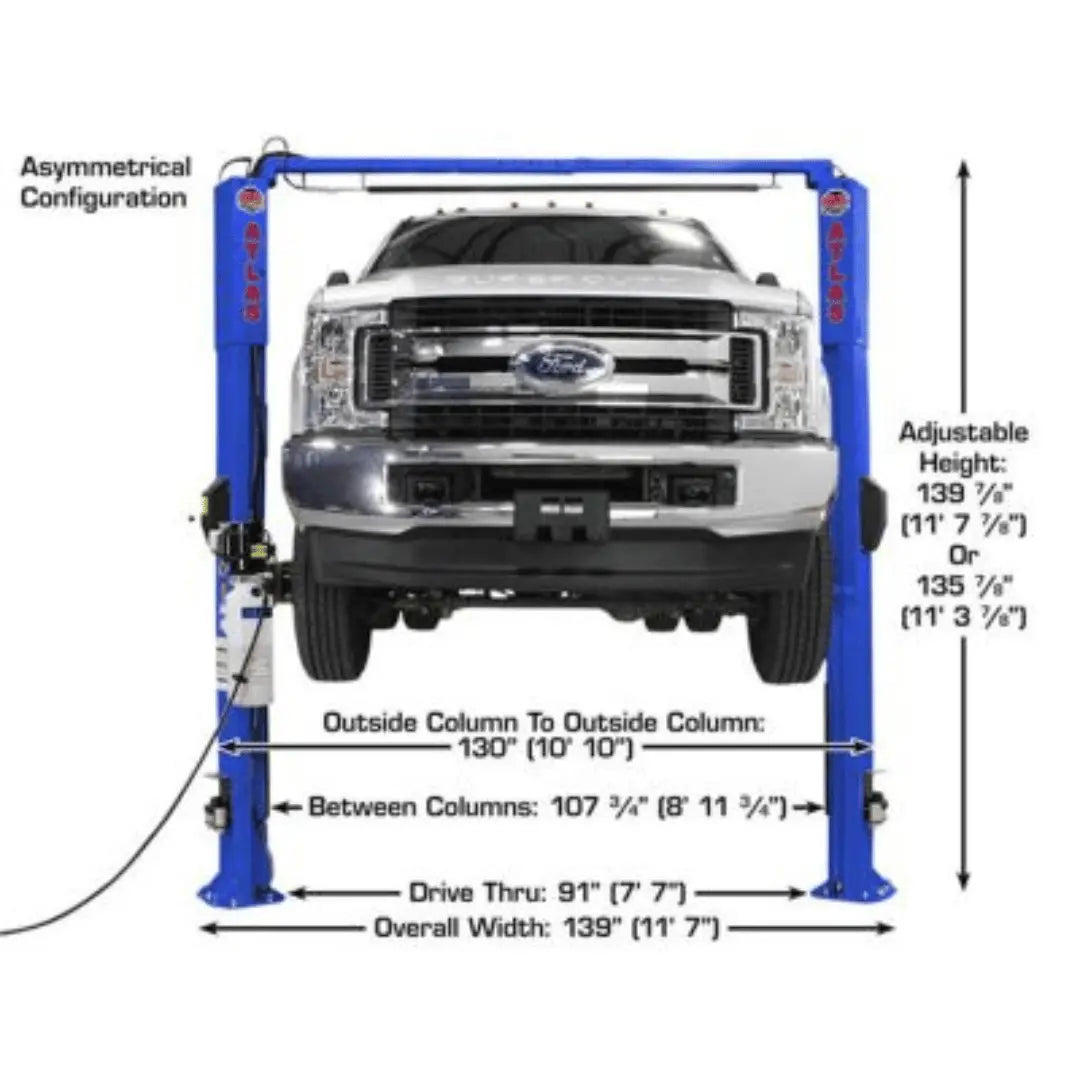 Atlas Platinum PVL10 ALI Certified Commercial Overhead 10,000 lb. Capacity 2 Post Car Lift