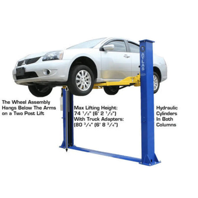 Atlas 9KBPX 9,000 lb Baseplate 2 Post Vehicle Lift