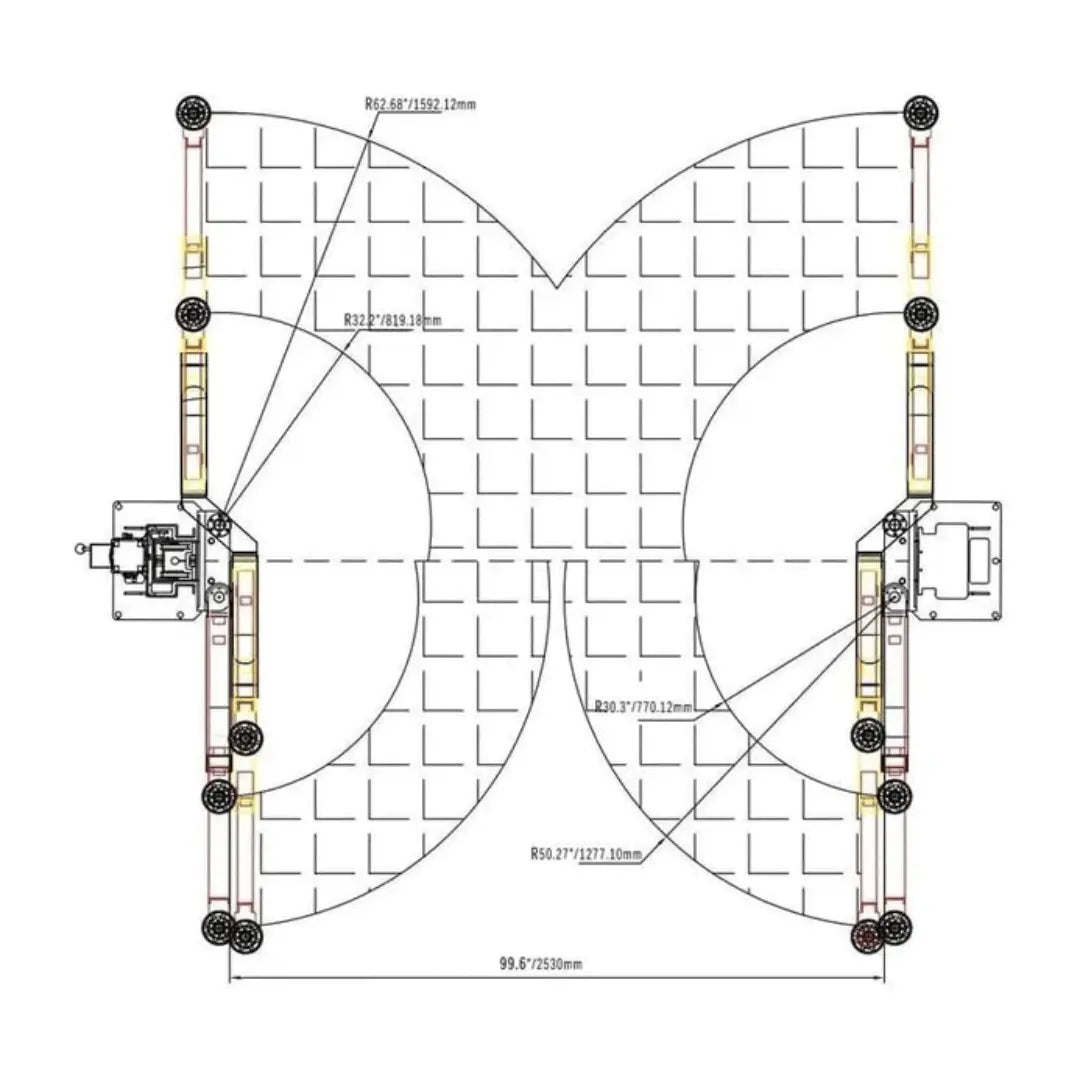 Katool KT-AS110D 11,000 lbs Asymmetrical 2 Post Lift