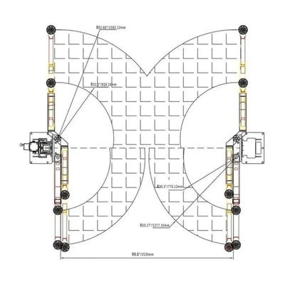 Katool KT-AS110D 11,000 lbs Asymmetrical 2 Post Lift