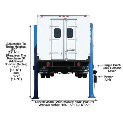 Atlas PV15PX 15,000 lb Overhead 2 Post Lift