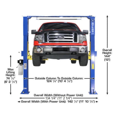 Atlas PRO-9D 9,000 lb 2-Post Overhead Lift