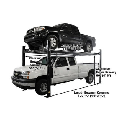 Atlas Garage PRO8000EXT-L 4 Post Lift + RJ35 Sliding Jack Combo