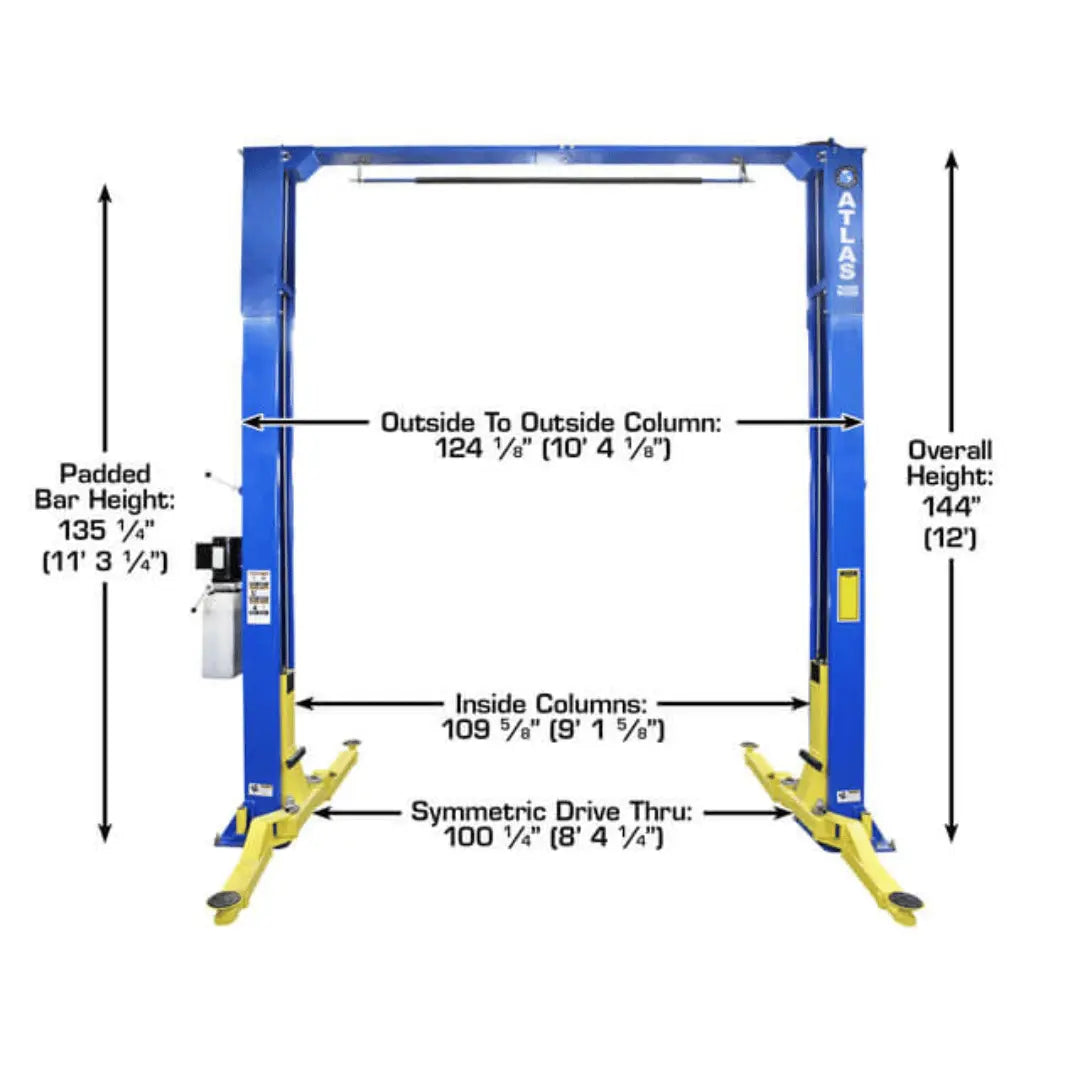 Atlas PRO-9D 9,000 lb 2-Post Overhead Lift