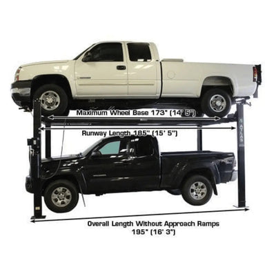 Atlas Garage PRO8000EXT-L 4 Post Lift + RJ35 Sliding Jack Combo