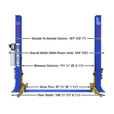 Atlas Platinum PVL9BP 9000 lb Certified Baseplate Lift