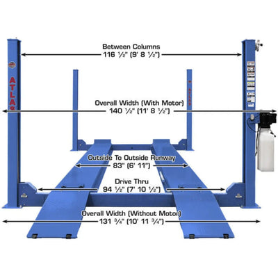 Atlas Platinum PVL14 14000 lb Certified 4-Post Lift
