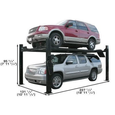 Atlas Garage Extra Tall/Extra Wide Portable Lift | Heavy Duty 4-Post Lift