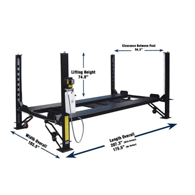 Valor VP8K-DX 8,000 lb 4 Post Deluxe Storage Lift