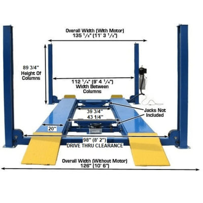 Atlas ATTD-412A Alignment Lift + RJ6 Rolling Jacks Combo