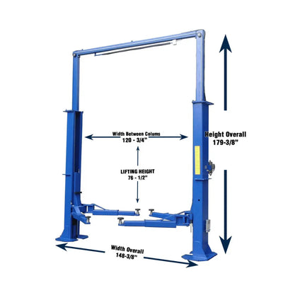 Tuxedo TP15KCX 15,000 lb Heavy Duty 2 Post Lift