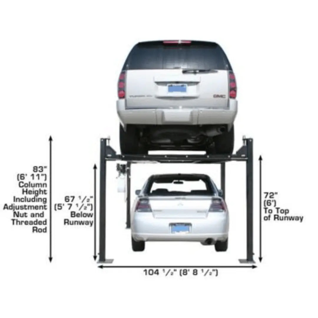 Atlas Garage PRO8000 Portable Hobbyist 8,000 lb. Capacity 4-Post Lift