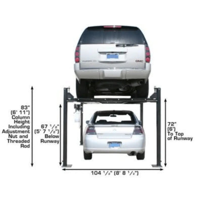 Atlas Garage PRO8000 Portable Hobbyist 8,000 lb. Capacity 4-Post Lift