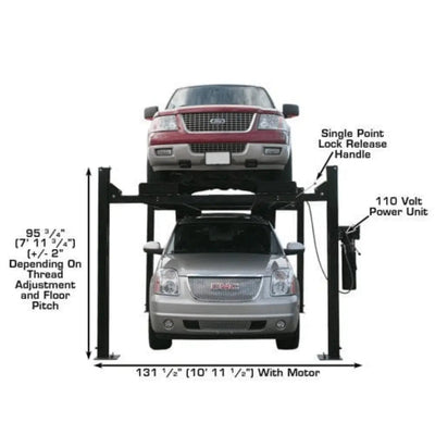 Atlas Garage PRO9000 4 Post Lift + RJ35 Sliding Jacks Combo
