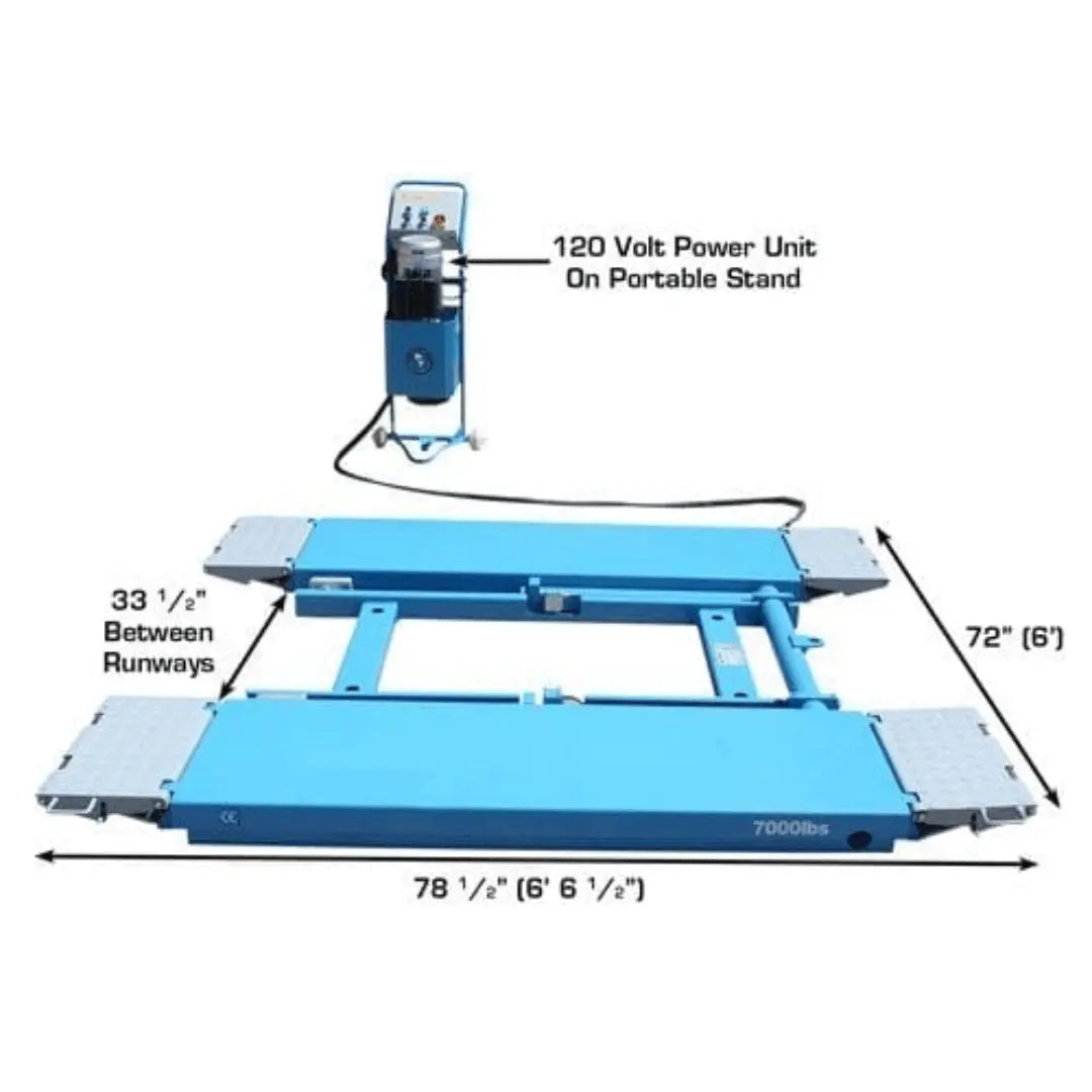 Atlas 7K-Kwik-Bay Portable Mid-Rise Scissor LIft 7,000 lb