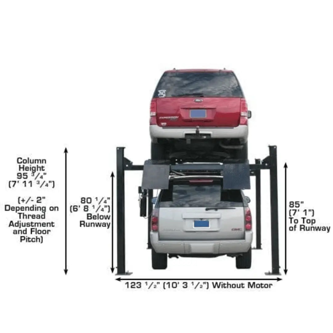 Atlas Garage PRO9000 4 Post Lift + RJ35 Sliding Jacks Combo