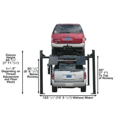 Atlas Garage Extra Tall/Extra Wide Portable Lift | Heavy Duty 4-Post Lift
