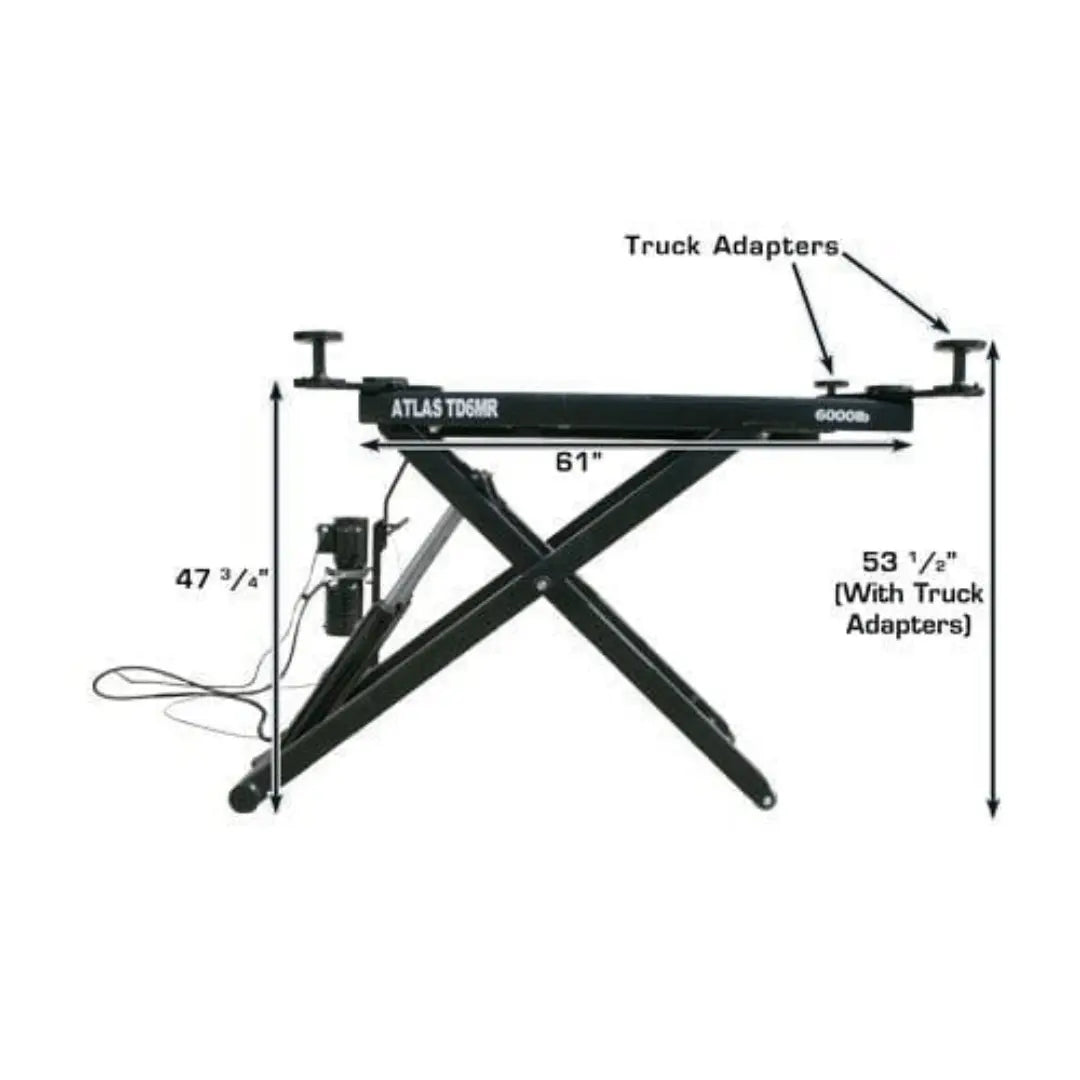 Atlas 6MR Portable Mid-Rise Scissor Lift 6,000 lb Capacity