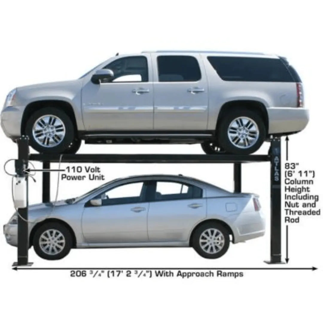 Atlas Garage PRO8000 Portable Hobbyist 8,000 lb. Capacity 4-Post Lift