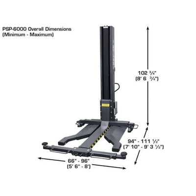 Atlas PSP-6000 6,000 lb Single Post Portable Car Lift
