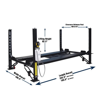 Valor VP8K-DX-XLT 8,000 lb 4 Post Deluxe Storage Lift