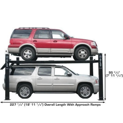 Atlas Garage Extra Tall/Extra Wide Portable Lift | Heavy Duty 4-Post Lift