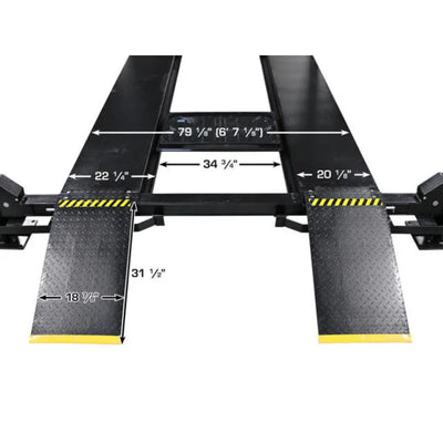 Atlas ALI Certified APEX9 4-Post Lift + RJ6 Rolling Bridge Jack Combo