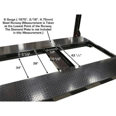 Atlas Garage PRO8000EXT-L 4 Post Lift + RJ35 Sliding Jack Combo