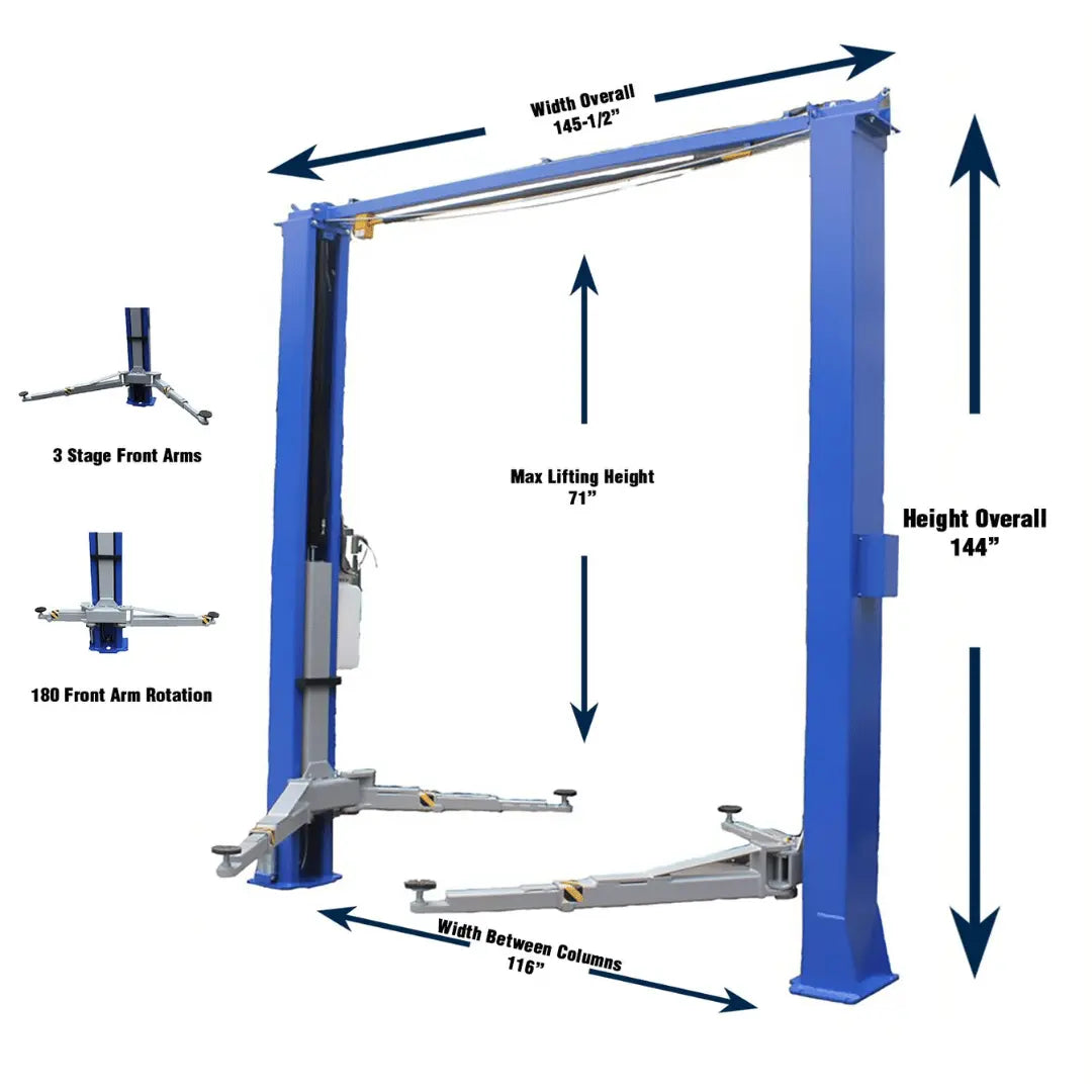 Valor VP11KC-DX 11,000 lb 2 Post Clear Floor